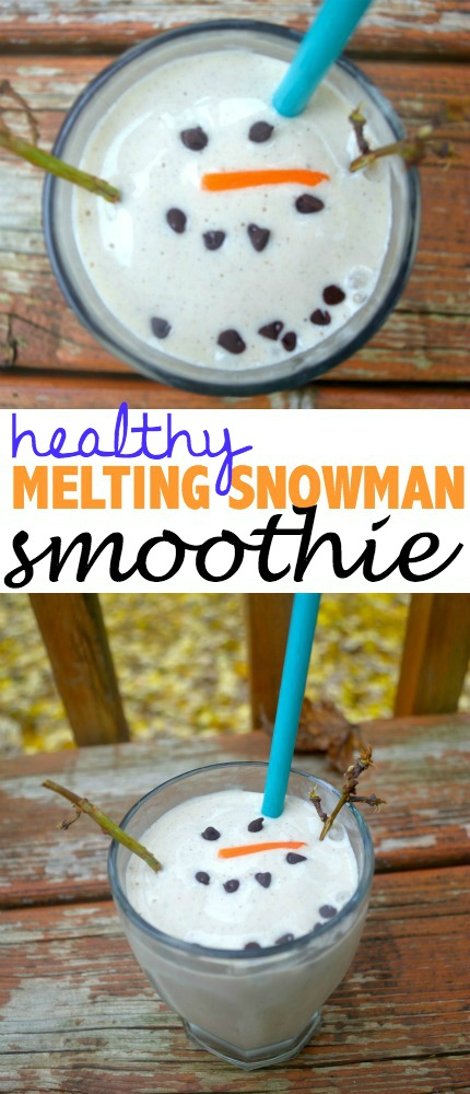 Healthy Melting Snowman Smoothie