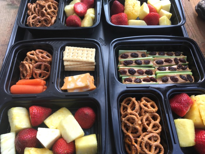 Road trip snack boxes for kids! (Used bead separator boxes) They