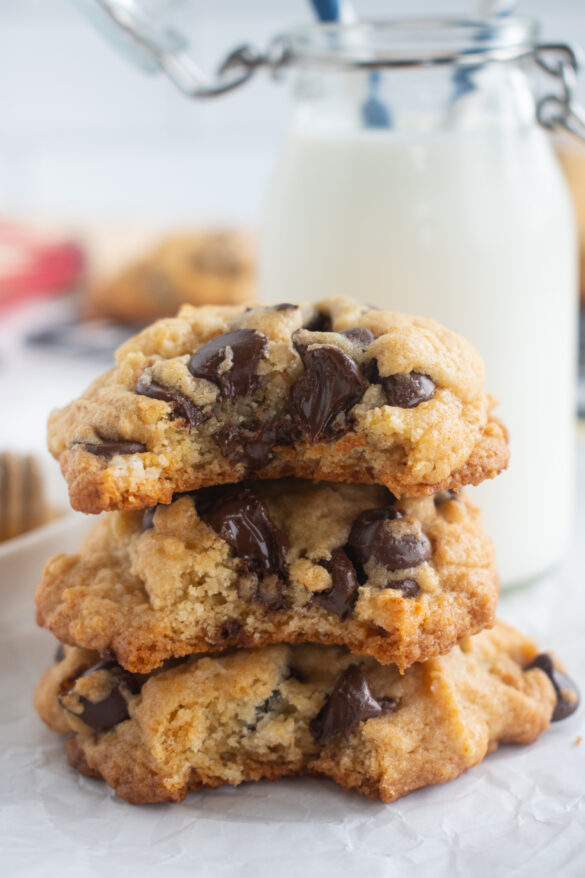 brown butter honey chocolate chip cookies